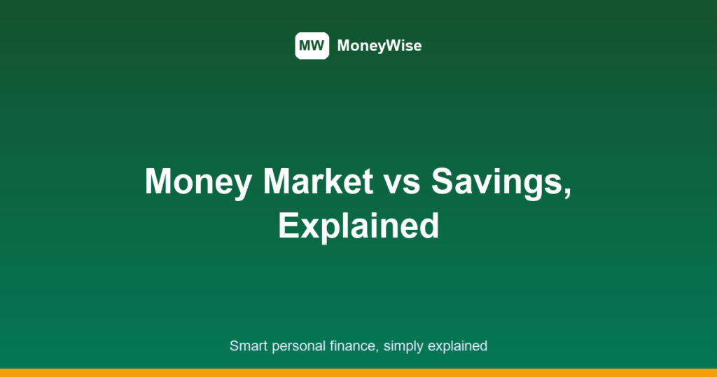 money market account vs savings featured image