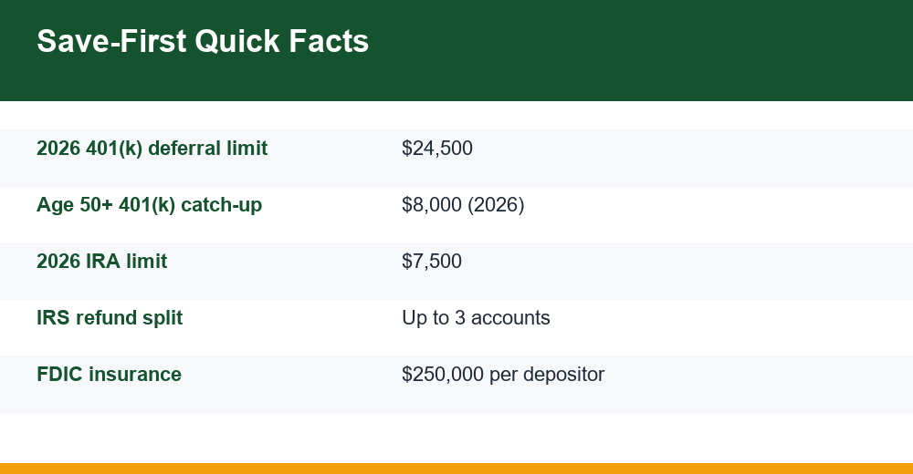 pay yourself first — infographic